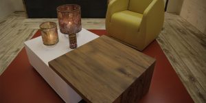 tavolino da salotto bianco e legno